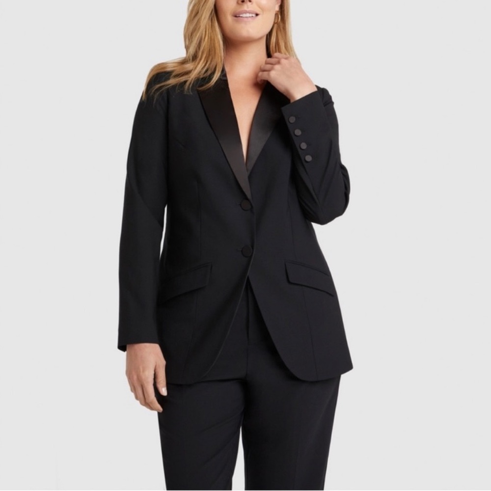 Universal Standard x Goop Black Tuxedo Jacket Blazer
